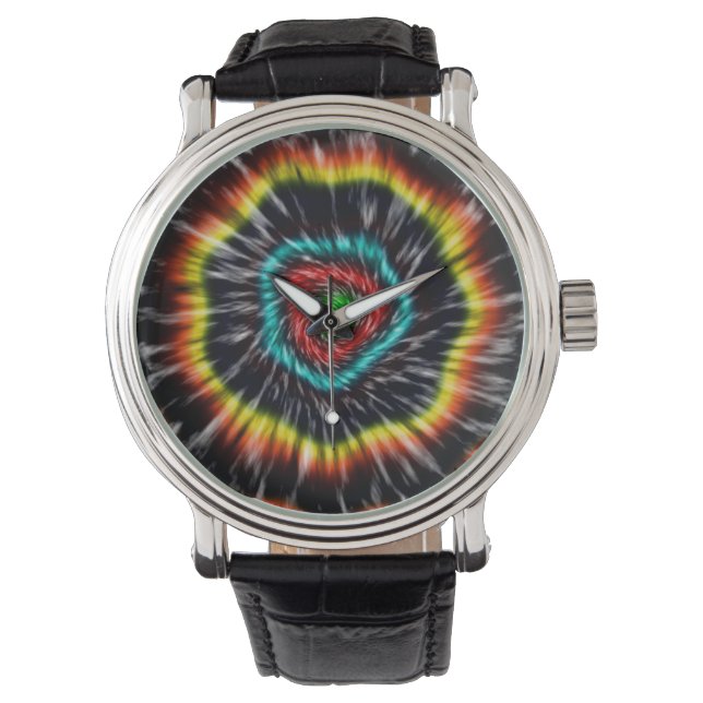 Montre Tie Dye Opale Noire,   (devant)