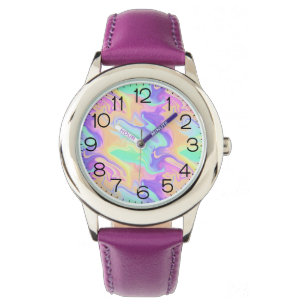 Montre Tie Dye Swirl Marbre Retro Super