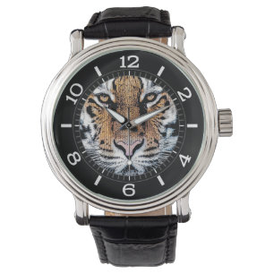 Montre Tiger rayures Portrait dans Graphic Press Style Di