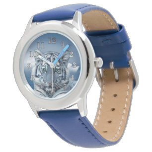 Montre Tigre bleu blanc