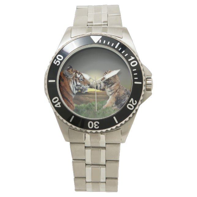 Montre Tigre et petit à observer (devant)