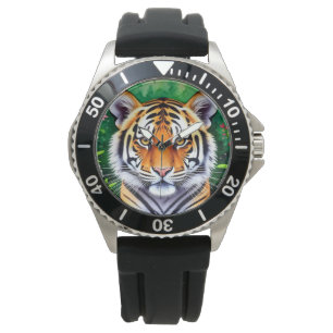 Montre Tigreau botanique audacieux 