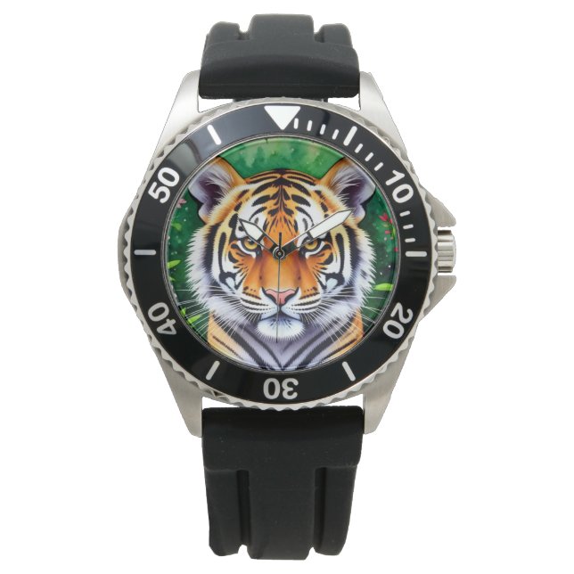 Montre Tigreau botanique audacieux  (devant)