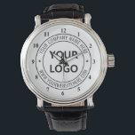 Montre Timbre d'entreprise du logo d'entreprise personnal<br><div class="desc">Logo d'entreprise personnalisé Timbre d'entreprise - Site Web personnalisé - Texte promotionnel Cadeau personnalisé professionnel - Ajouter votre logo - Image / Nom - Entreprise / Site Web - Information - Redimensionner et déplacer ou supprimer et ajouter des éléments / du texte avec outil de personnalisation. Choisissez / ajoutez votre...</div>