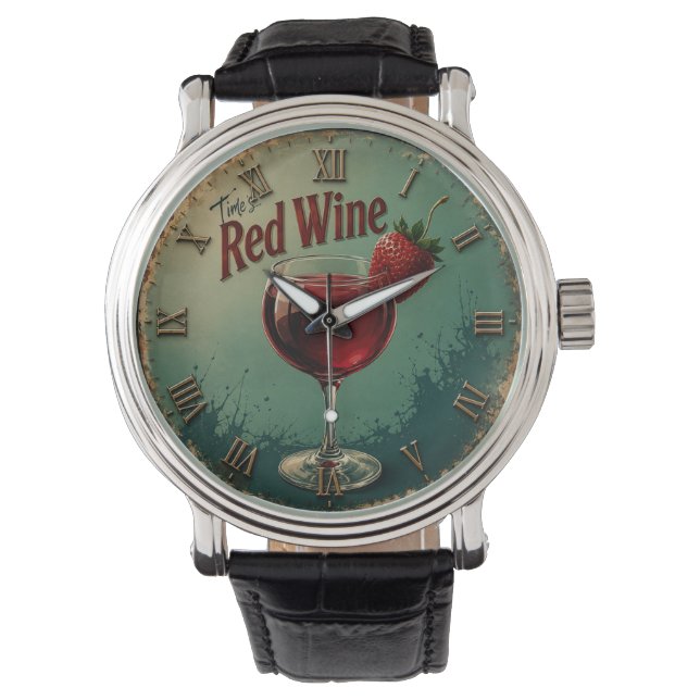 Montre Time for Red Wine  Rustic Vineyard (devant)