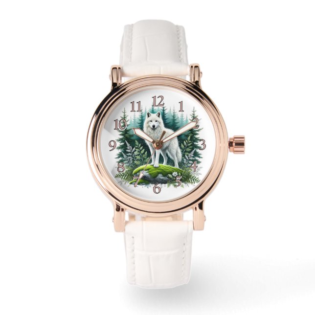 Montre Timepiece de Wolf majestueux (Recto)