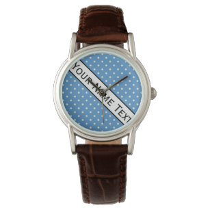 Montre Timepiece élégant : Elégante Regatta Blue Polka Do