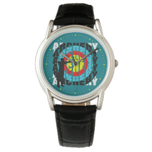 Montre Tir à l'arc Sport Typographie Cool Archers Graphi