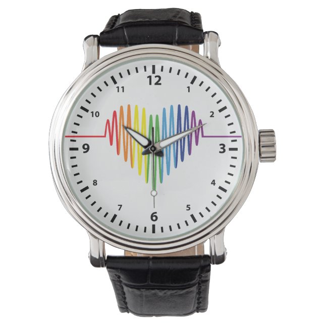 Montre Tir de coeur des couleurs de fierté (devant)