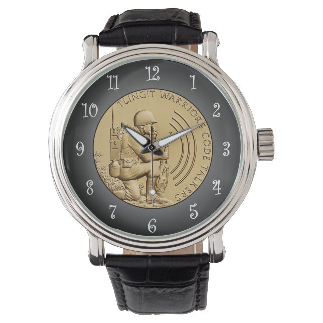 Montre Tlingit Warriors Code Talkers Médaille de bronze ~ (devant)