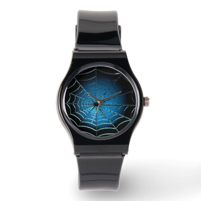 Montre Toile d'araignée bleu cool (Recto)