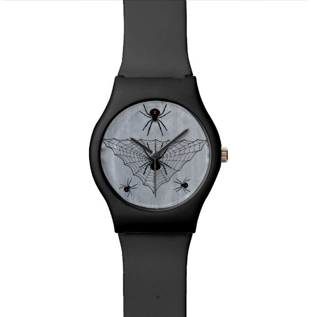 Montre Toile d'araignée de veuve noire Halloween gothique (Fermer)
