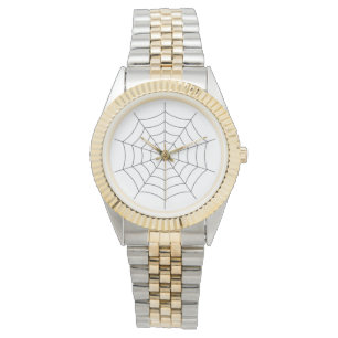 Montre Toile d'Araignée Élégante Bicolore - Argent