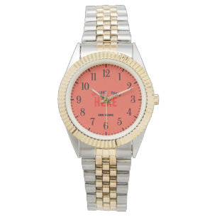 MONTRE TOMATE EN OR D'ARGENT MODERNE DE MARQUE ROUGE