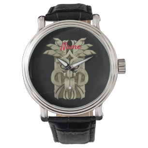 Montre Tonnerre sculpté Tiki
