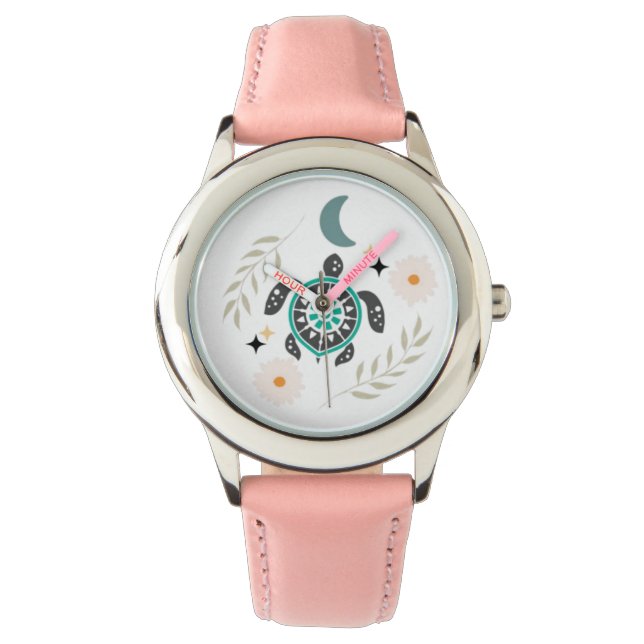 Montre Tortue de Boho | Mandala Ocean Animal Desi (devant)