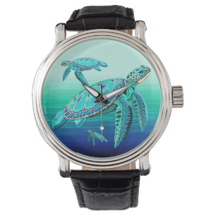 Montre Tortue de mer Turquoise Vie océanique