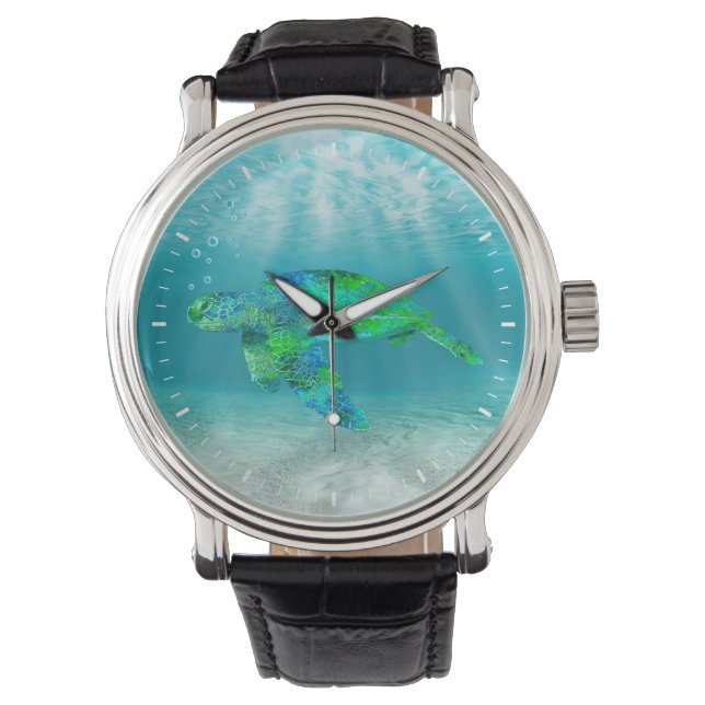 Montre Tortue de mer verte (devant)