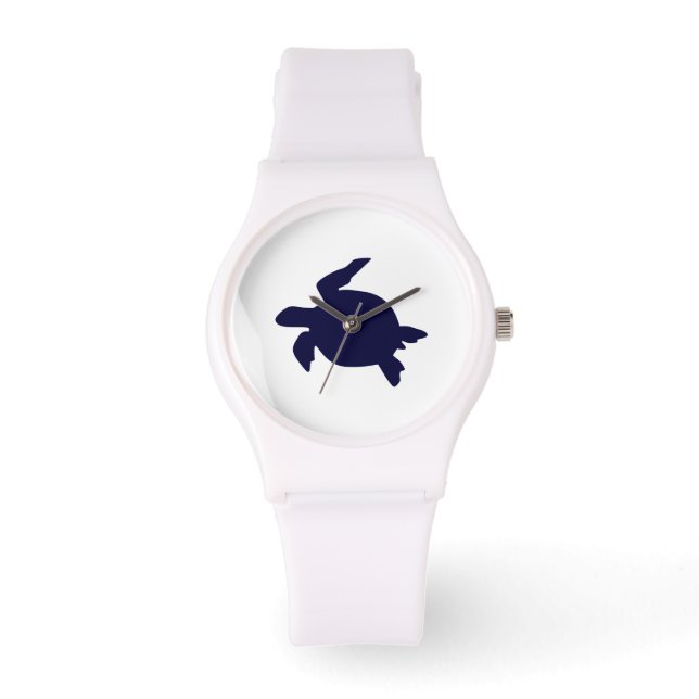 Montre Tortue marine bleu foncé (Recto)