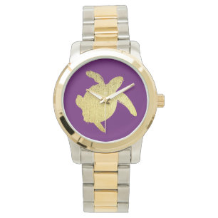 Montre Tortue marine dorée
