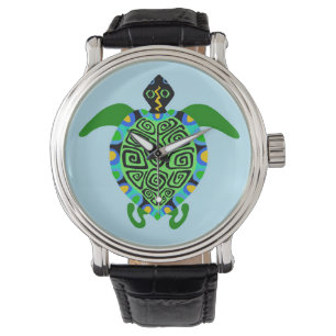 Montre TORTUE Mer - Faune - Aqua -
