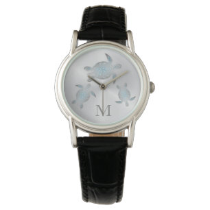 Montre Tortues Argentées   Monogramme Coastal