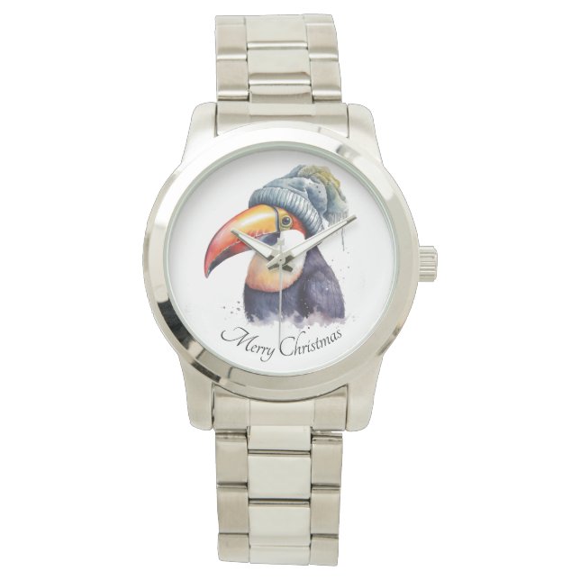 Montre Toucan Winter Vibes, personnalisation (devant)