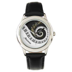 Montre Touches de piano personnalisables et notes de musi