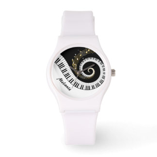 Montre Touches de piano personnalisables et notes de musi
