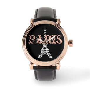 Montre Tour Eiffel rose rose Paris Regarder Cadeau