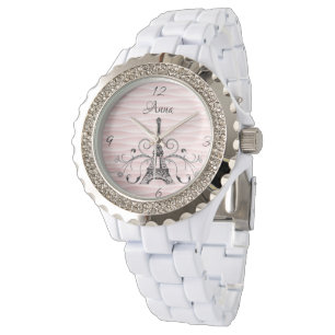 Montre Tour Eiffel rose Visionneuse