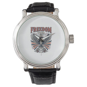 Montre Tournée Liberté 1776 Vintage Eagle Patriotic Shirt