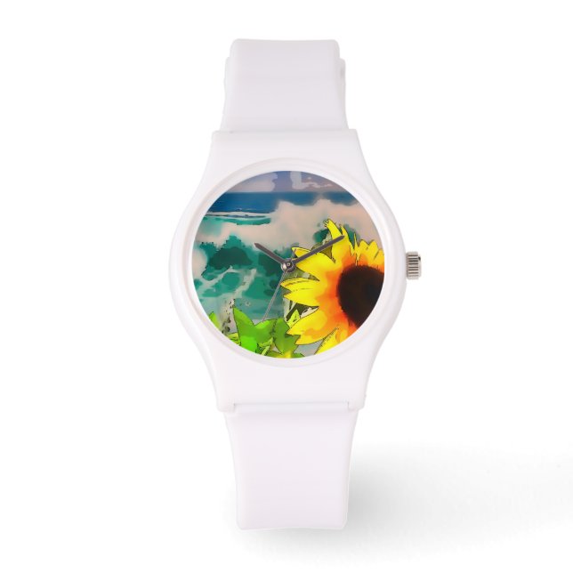 Montre Tournesol à la plage (Recto)