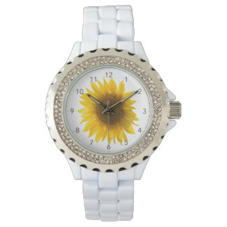 Montre Tournesol citation "Les fleurs sont du bonheur"