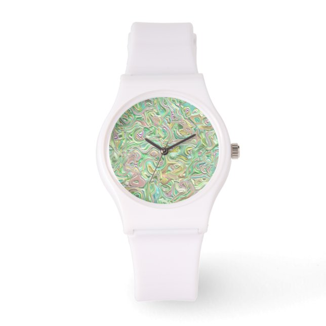 Montre Tournures 3D colorées psychédéliques (Recto)