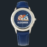 Montre Tous les sports Star<br><div class="desc">CLIQUEZ SUR LA PERSONNALISER ! POUR MODIFIER LA COULEUR ARRIÈRE - PLAN. Design à thème sportif.</div>