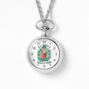 Montre Tout ce dont j'ai besoin est Yoga et Yarne Phrase