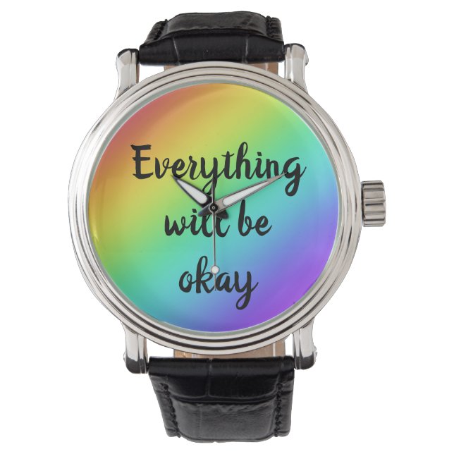 Montre "Tout ira bien" Rainbow Watch (devant)