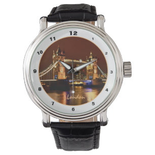 Montre Tower Bridge, Londres à la nuit, Angleterre (Roya