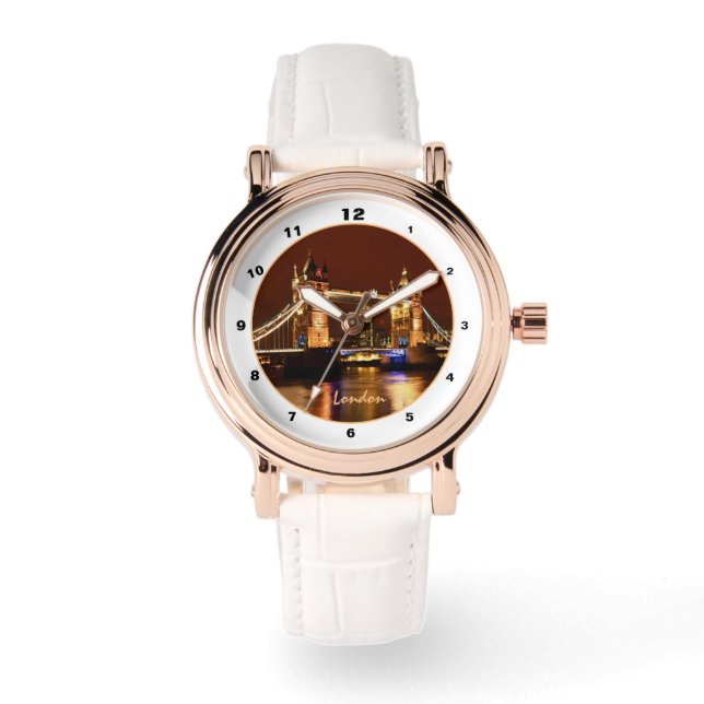 Montre Tower Bridge, Londres à la nuit, Angleterre (UK) (Recto)