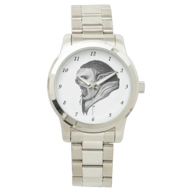 Montre Tracer le design noir et blanc (devant)