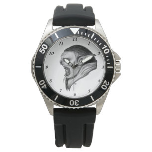 Montre Tracer le design noir et blanc