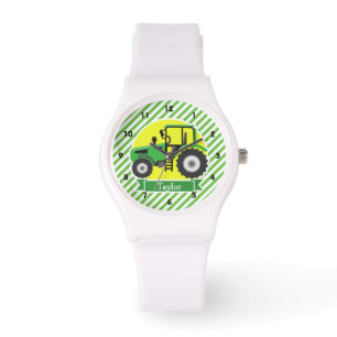 Montre Tracteur agricole vert avec jaune; vert et blanc