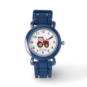 Montre tracteur de ferme mignon pour garçons avec 