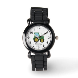 Montre tracteur de ferme mignon pour garçons avec 