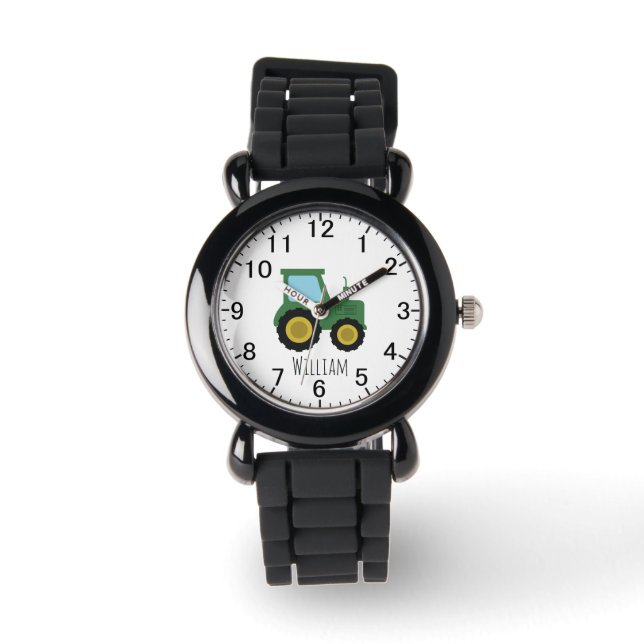 Montre tracteur de ferme mignon pour garçons avec  (Recto)