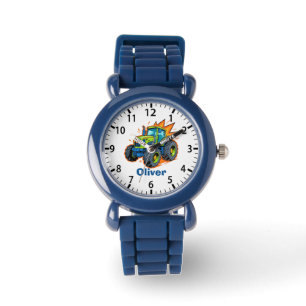 Montre Tracteur de ferme vert cool