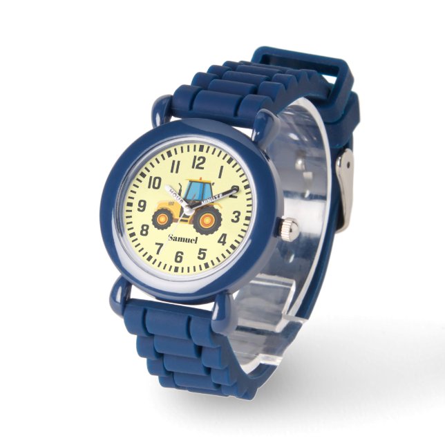 Montre Tracteur de nom personnalisé cool (Angle)