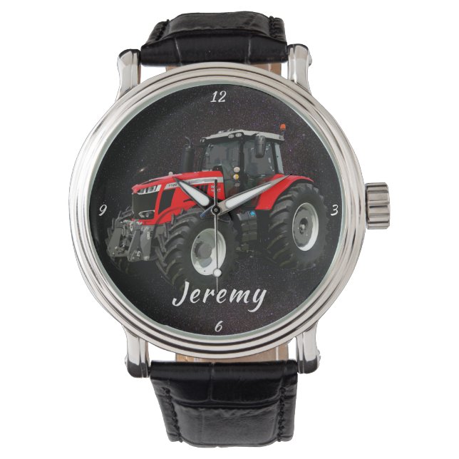 Montre Tracteur rouge moderne (devant)
