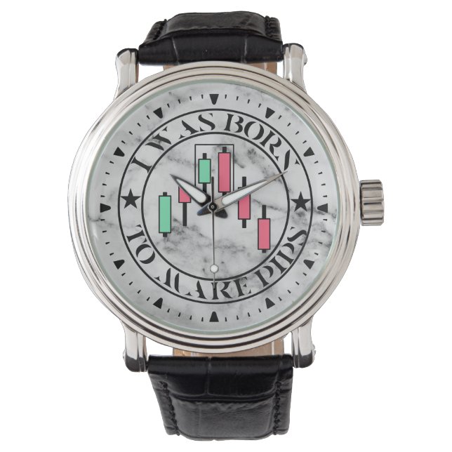 Montre Trade Design | Modèle Baissier Marbre | Pips (devant)